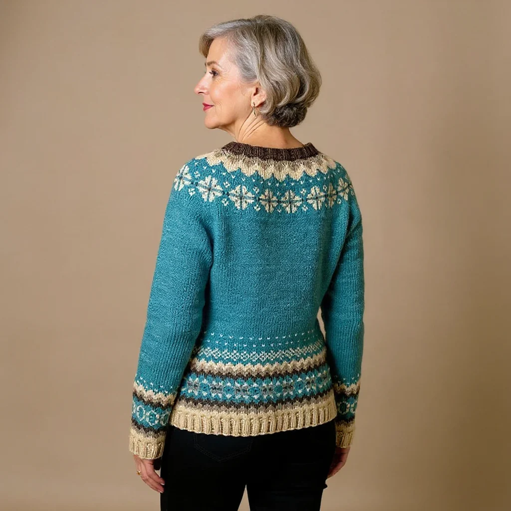 Dorothe | Vintage Island-Strickjacke - Image 2