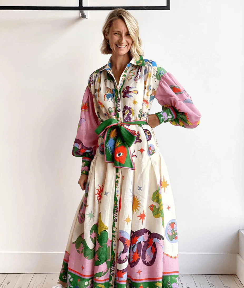 Dorthe - Elegantes italienisches Maxikleid. - Image 6