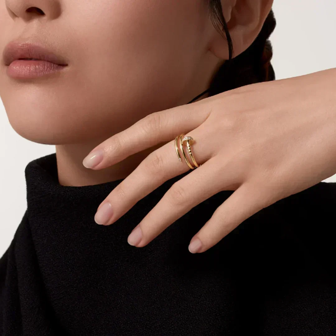 DOUBLE NAIL RING | ROSÉGOLD