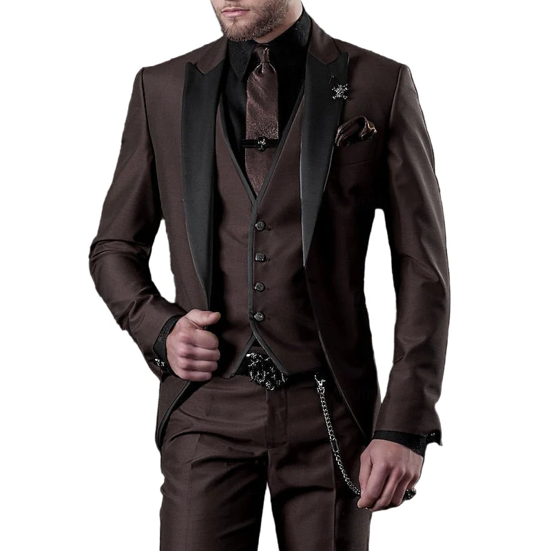 Dreiteiliger Herrenanzug aus Leinen – Blazer, Weste und Hose für Eleganz - Image 3