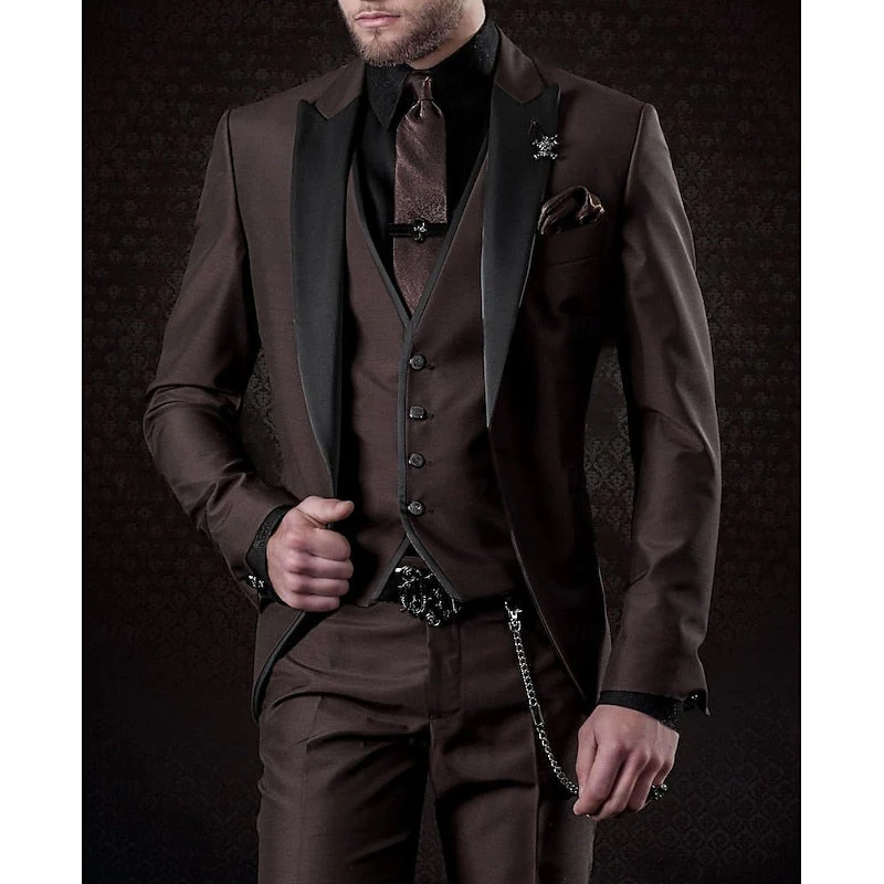 Dreiteiliges Leinen-Set für Herren: Business-Blazer, Weste und Hose - Image 2