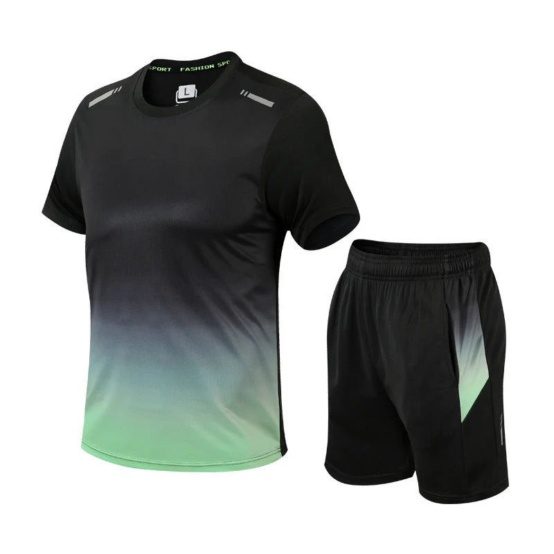 Dynamisches Sport-T-Shirt- und Shorts-Set – atmungsaktiv und bequem für aktive Tage