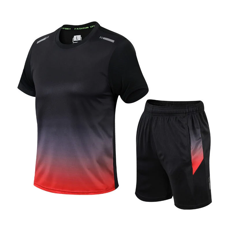 Dynamisches Sport-T-Shirt- und Shorts-Set – atmungsaktiv und bequem für aktive Tage - Image 3