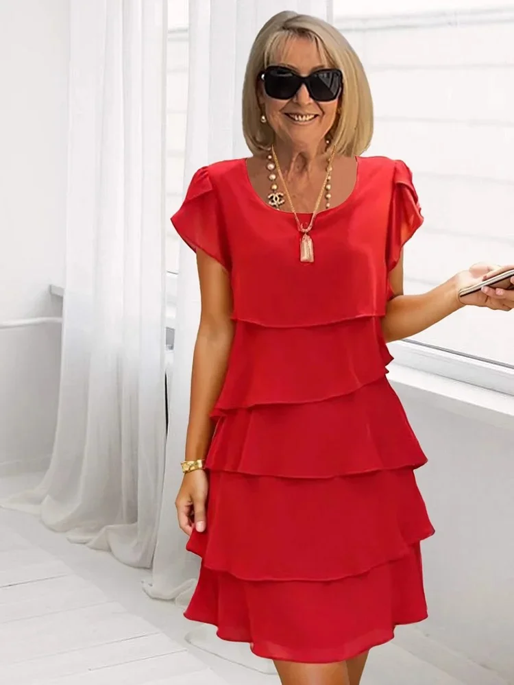 EDELINA - KLEID MIT FLIEßENDEN LAGEN - Image 3