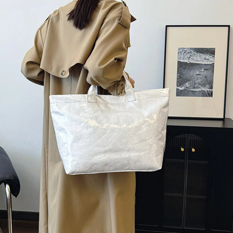 Edelinde® | Tote Tasche mit Zeitungsdruck - Image 12
