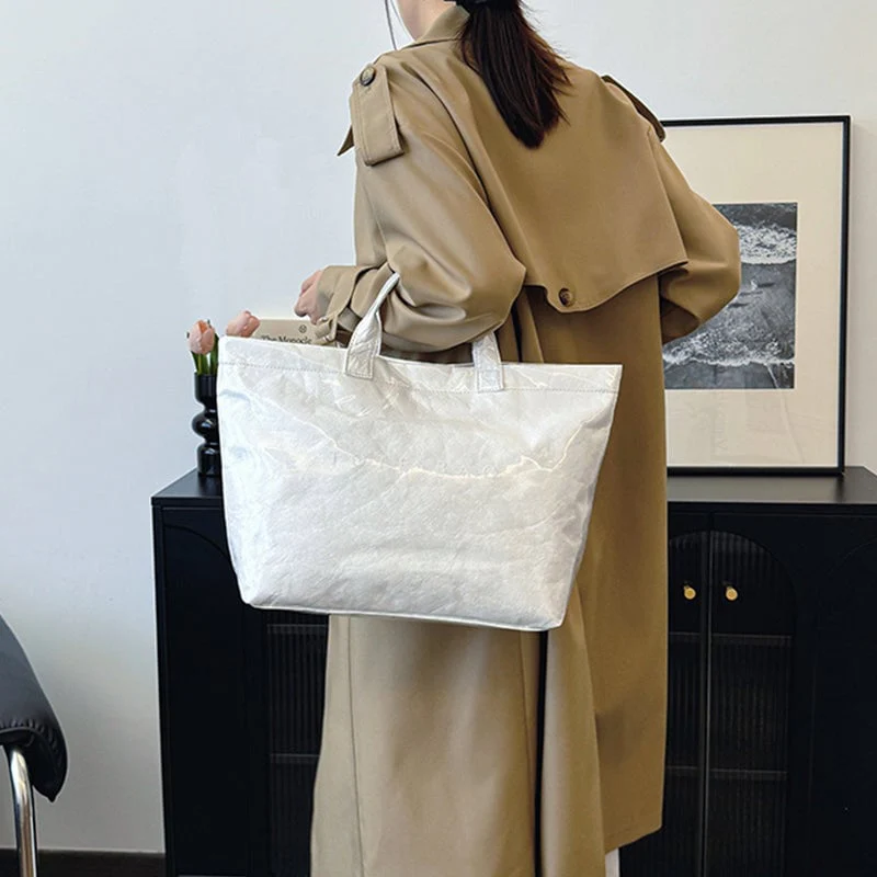 Edelinde® | Tote Tasche mit Zeitungsdruck - Image 7