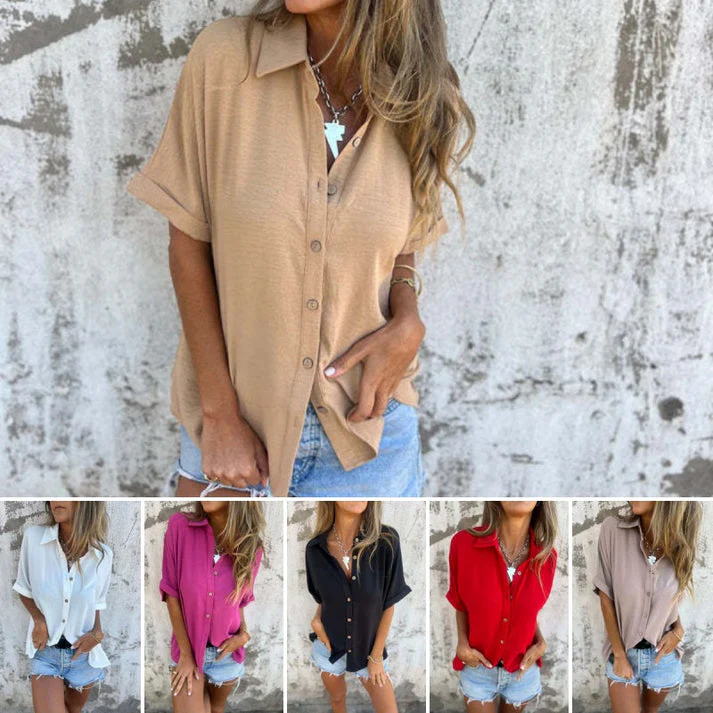 EDELTRAUD - LOCKERE BLUSE MIT KNÖPFEN