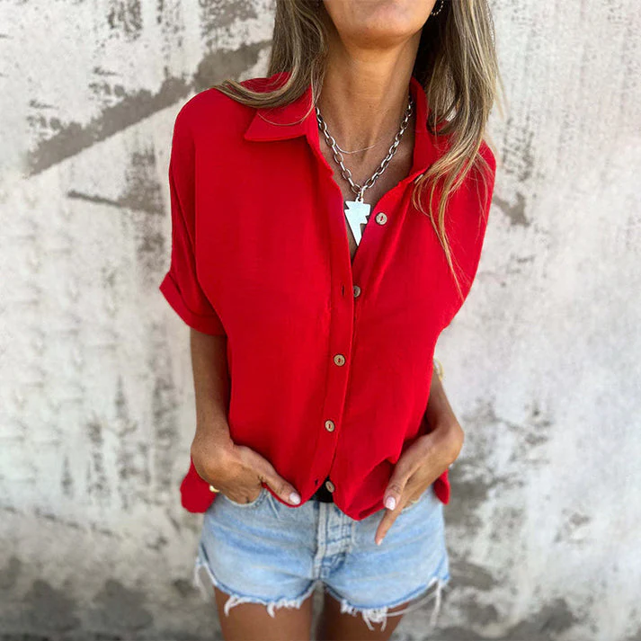 EDELTRAUD - LOCKERE BLUSE MIT KNÖPFEN - Image 5