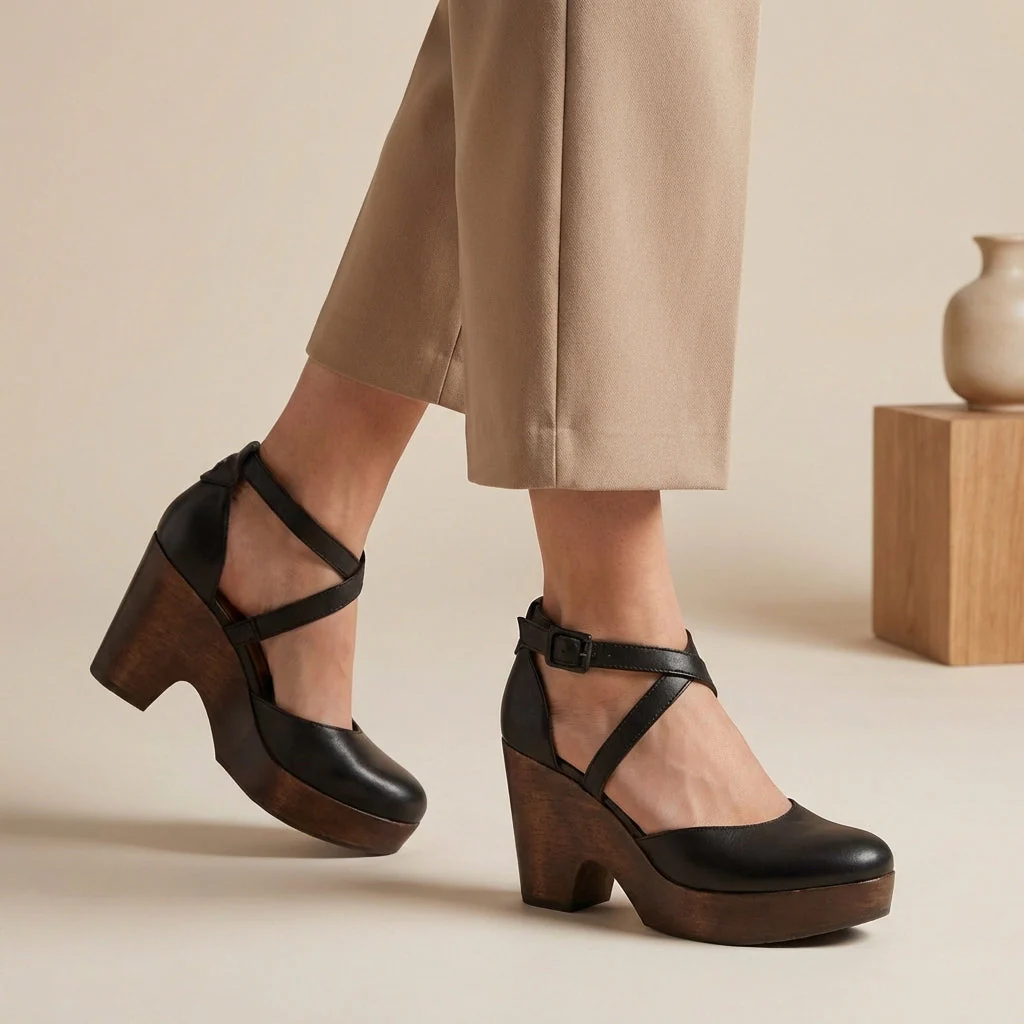Edith | Damen Blockabsatz Riemen Plattform Heels
