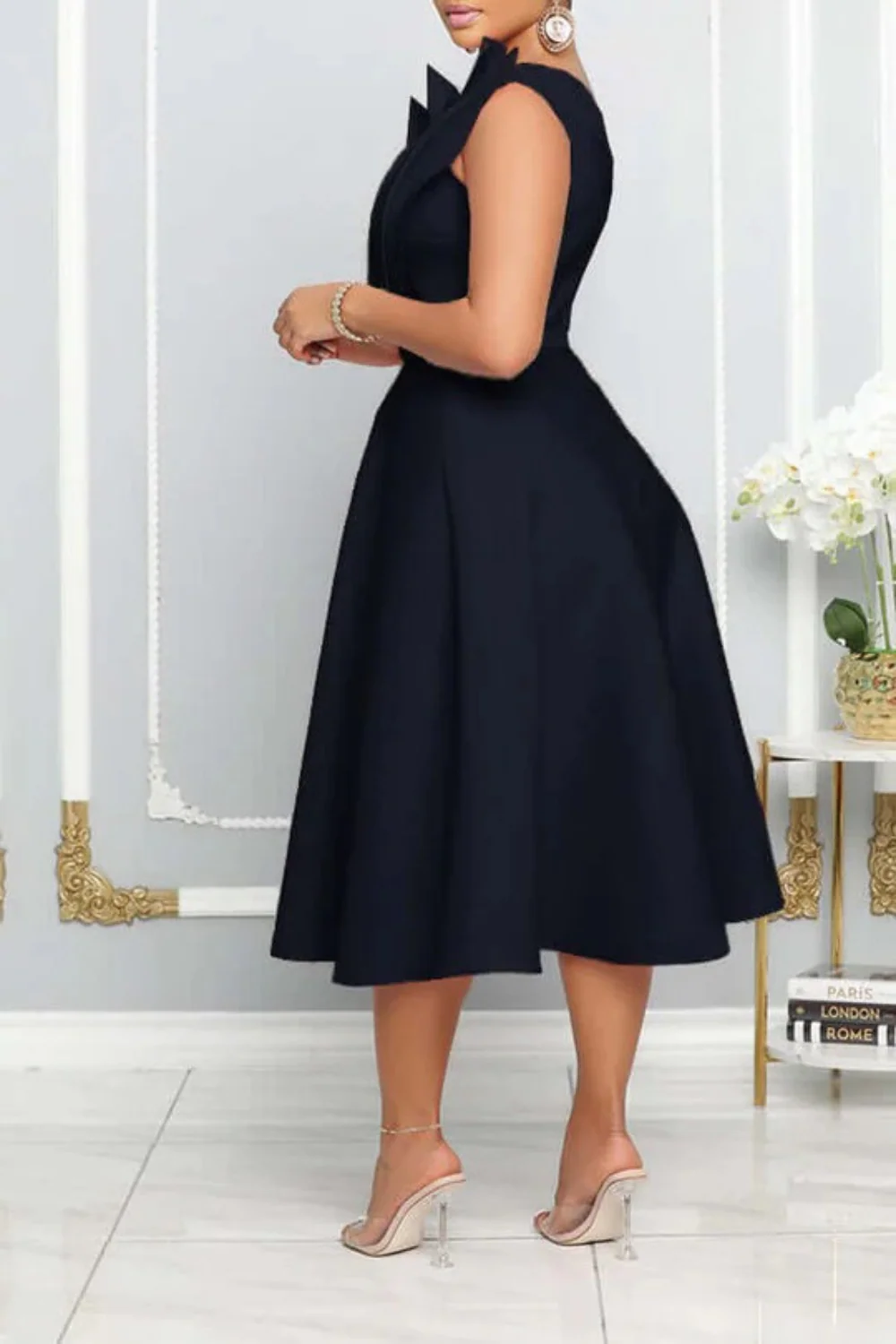 Ein-Schulter-Cocktailkleid für Damen | Midi - Image 5