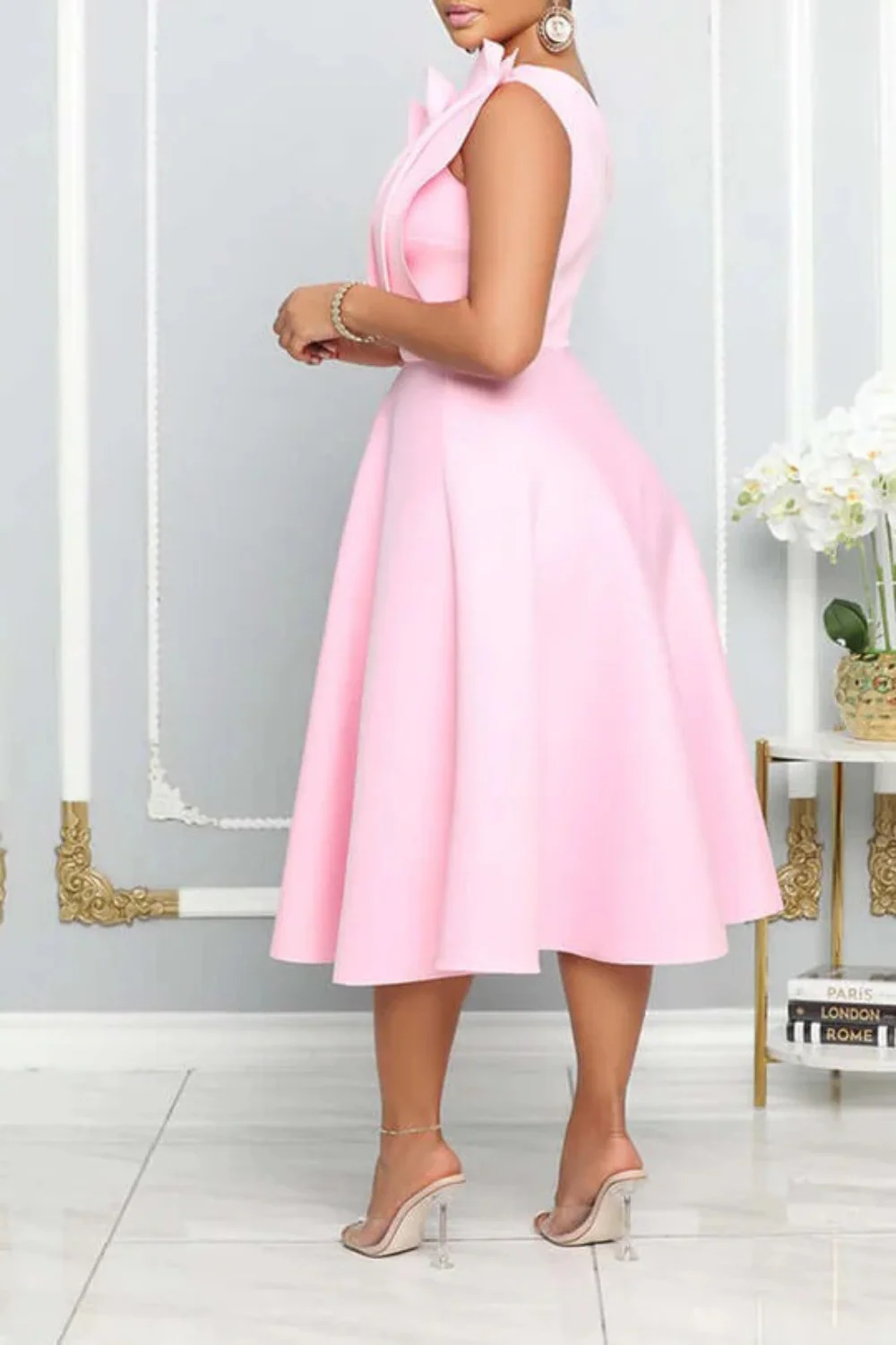 Ein-Schulter-Cocktailkleid für Damen | Midi - Image 9
