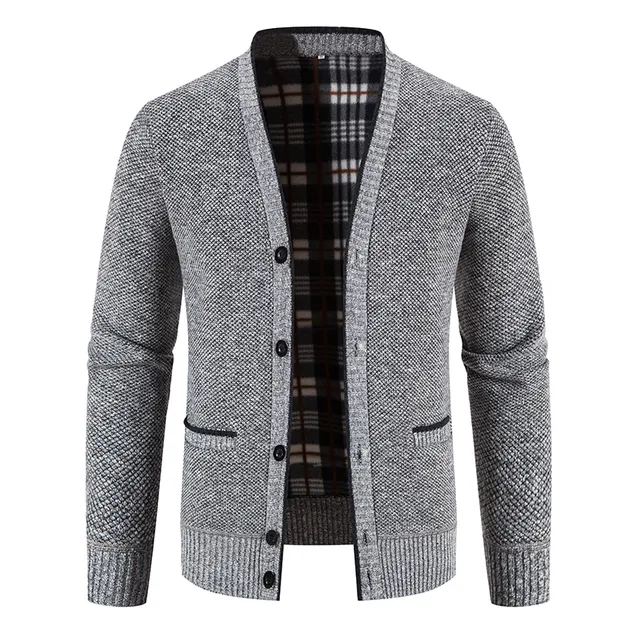 Einreihige Herren Strickjacke Pullover Jacke - Image 9
