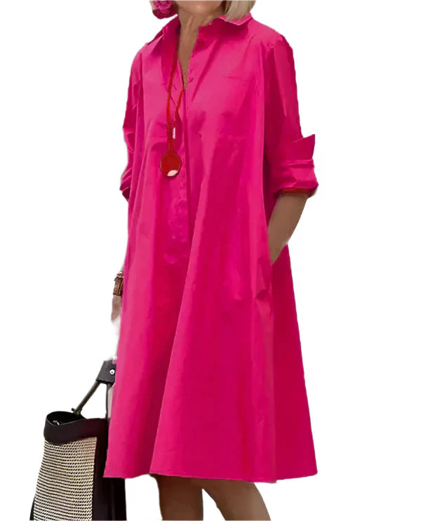 ÉlanChic elegante Hemdkleid für Frauen mit raffiniertem Stil - Image 2