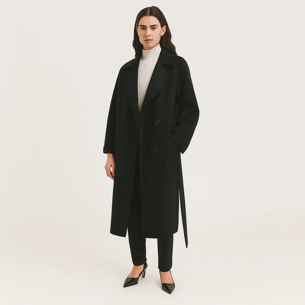 Elara | Eleganter langer Wintermantel aus Wollmischung - Image 2