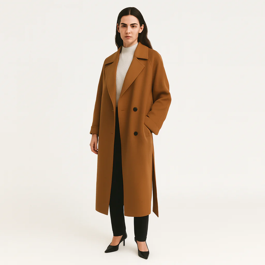 Elara | Eleganter langer Wintermantel aus Wollmischung - Image 3
