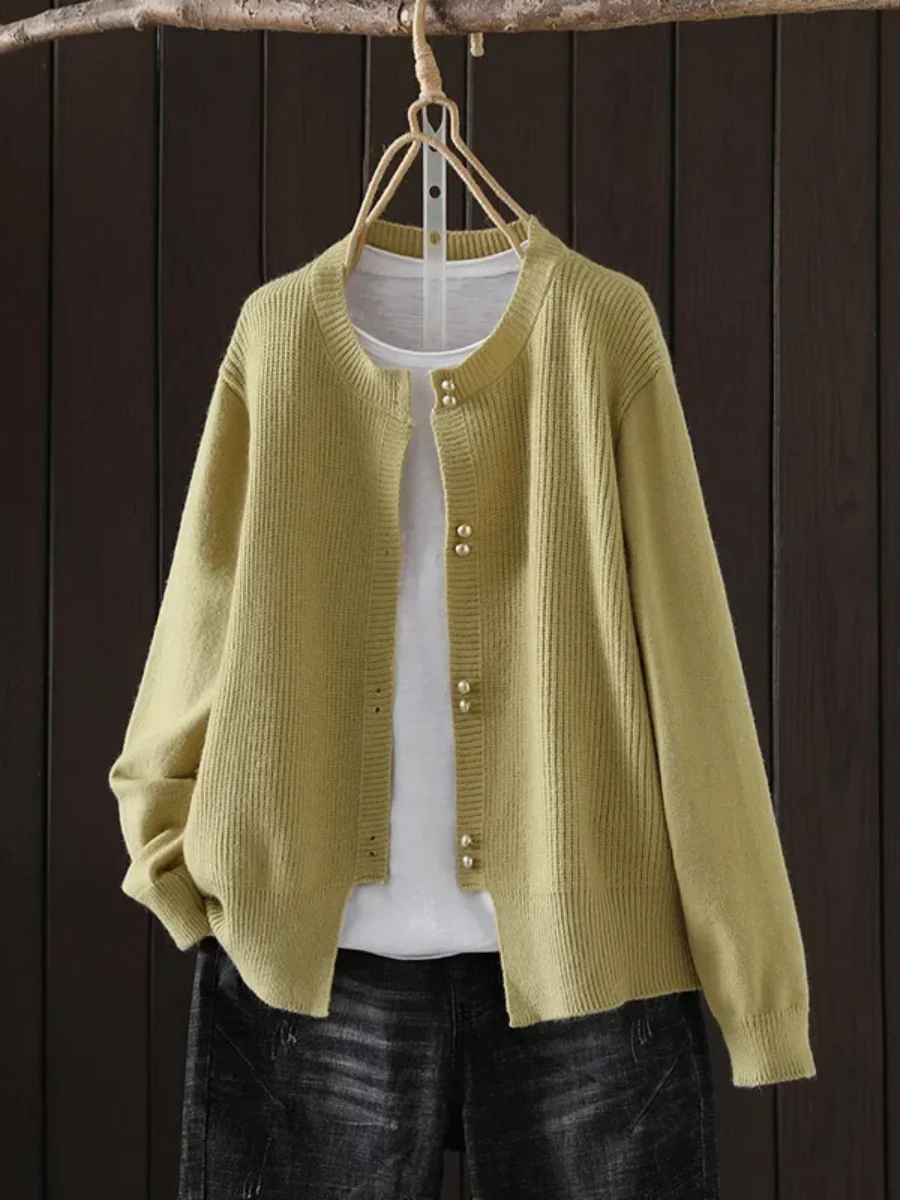 Elara | Perlenknopf Cardigan - Image 6