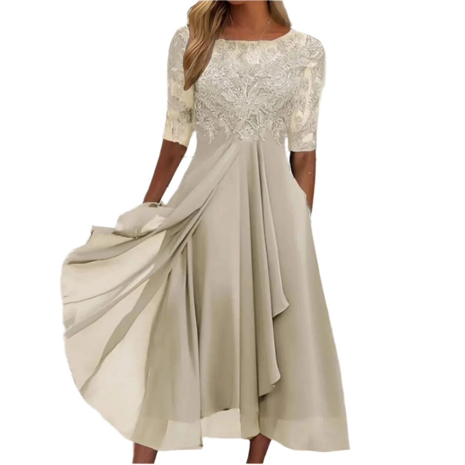 Elara – Zarte blonde Kleid für elegante Anlässe - Image 3