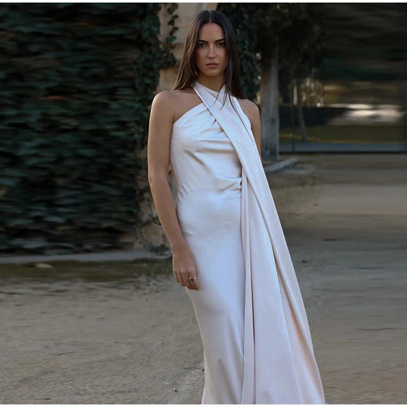 Elégance Nocturne – Elegantes Cocktailkleid mit Bindenausschnitt und offenem Rücken - Image 4