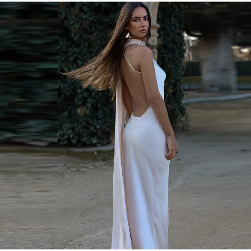 Elégance Nocturne – Elegantes Cocktailkleid mit Bindenausschnitt und offenem Rücken - Image 7