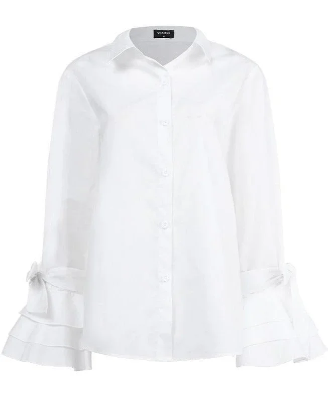 Ursula | Damen Elegante Bluse Volantärmel – Volantärmel Bluse Modern Sommer 2026 - Image 3