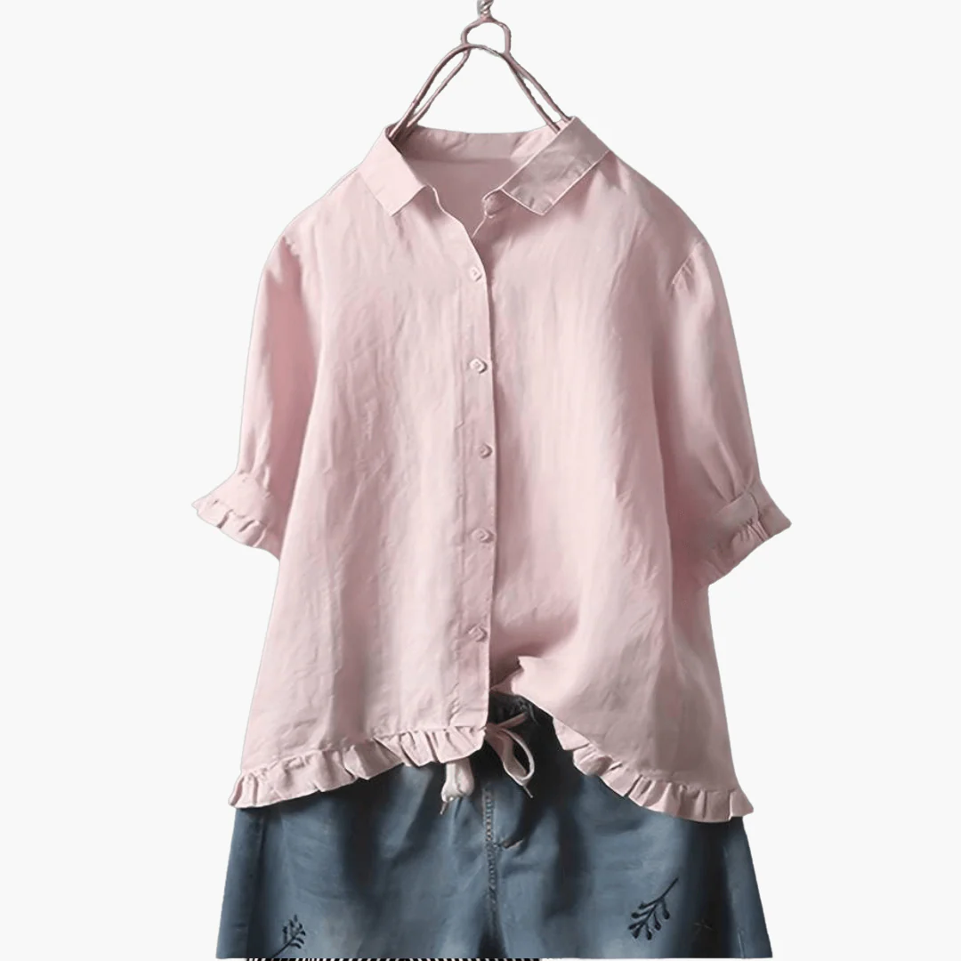 Elegante Bluse Damen - V-Ausschnitt & Langarm-Design - Image 2