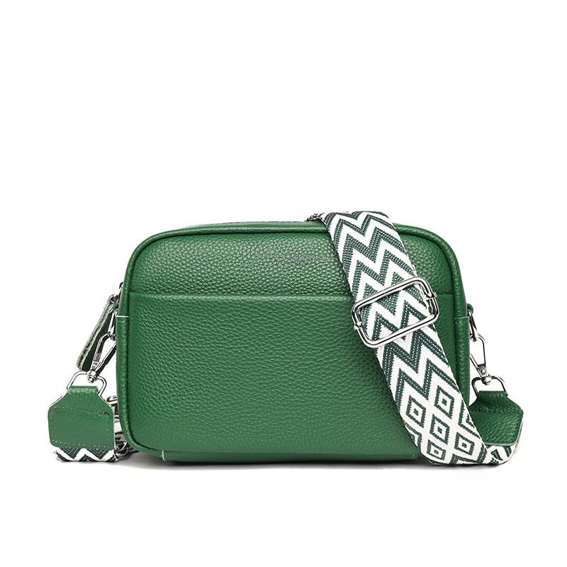 Elegante Damen-Handtasche aus echtem Leder, strapazierfähiges Polyester-Baumwoll-Mischgewebe - Image 8