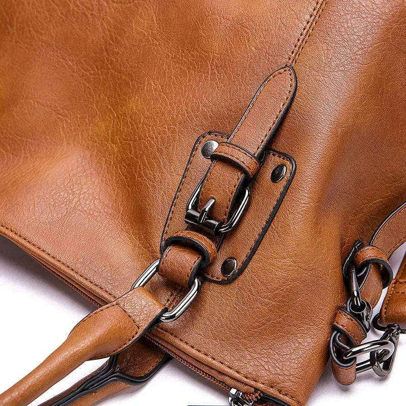 Elegante Damen-Schultertasche aus strapazierfähigem Echtleder - Image 3