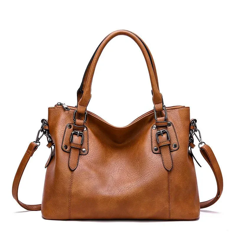 Elegante Damen-Schultertasche aus strapazierfähigem Echtleder - Image 4