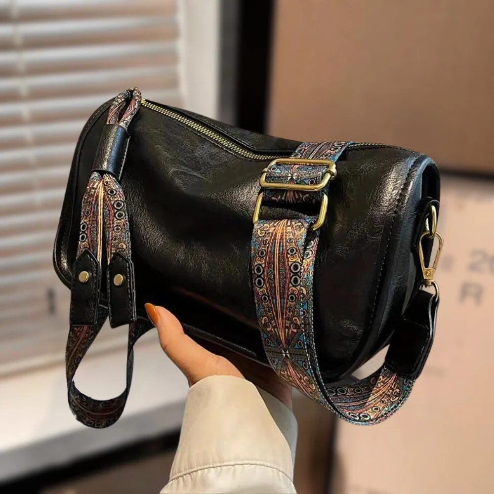 Elegante Damen-Schultertasche aus veganem Leder