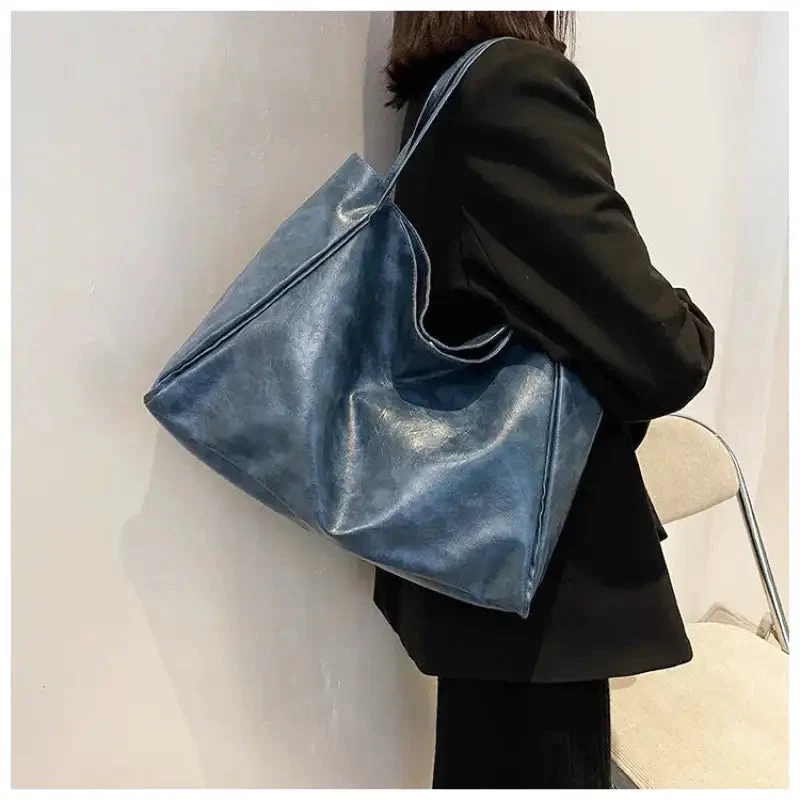 Elegante Damen-Schultertasche, mittelgroß, aus hochwertigem Synthetikgewebe - Image 5
