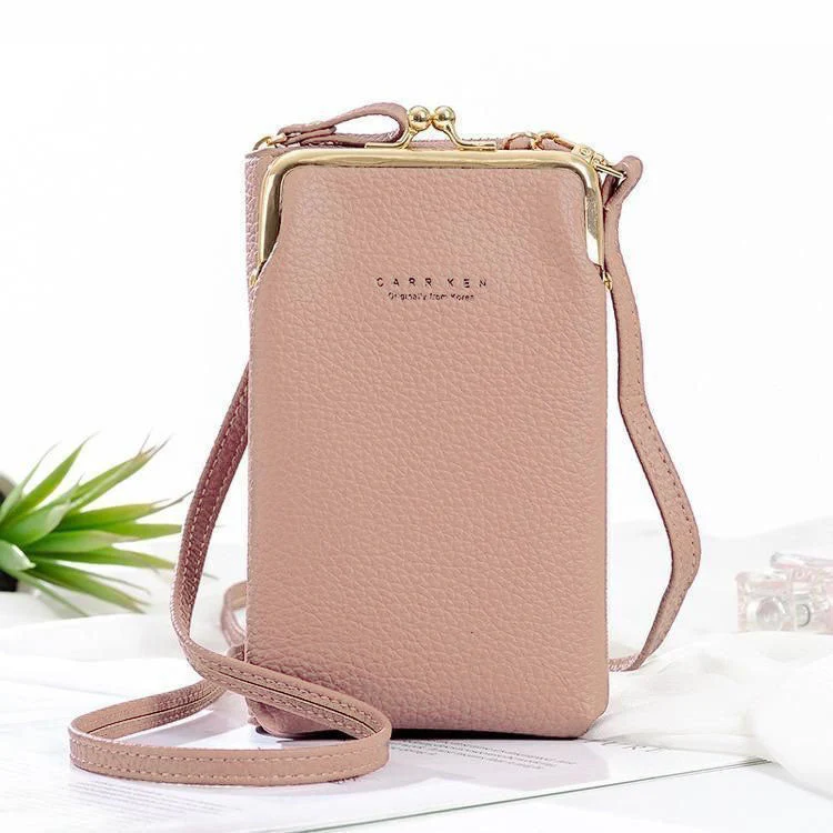 Elegante Damen-Umhängetasche für Handys aus strapazierfähigem PU-Leder