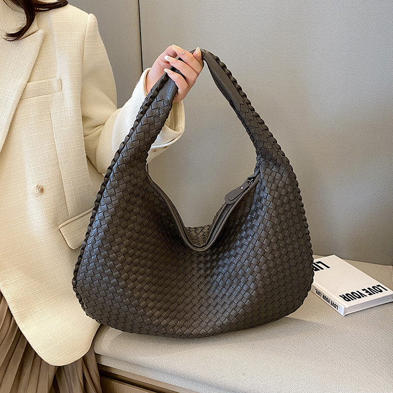 Elegante gewebte Schultertasche für Damen aus strapazierfähigem Material