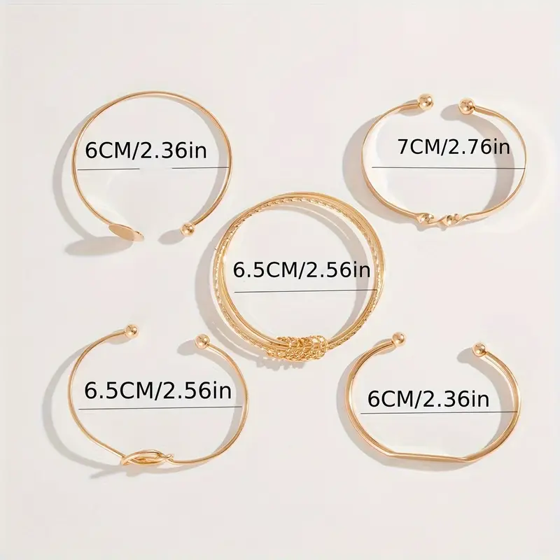 Elegante Knotete Armband Set in Gold - Image 5