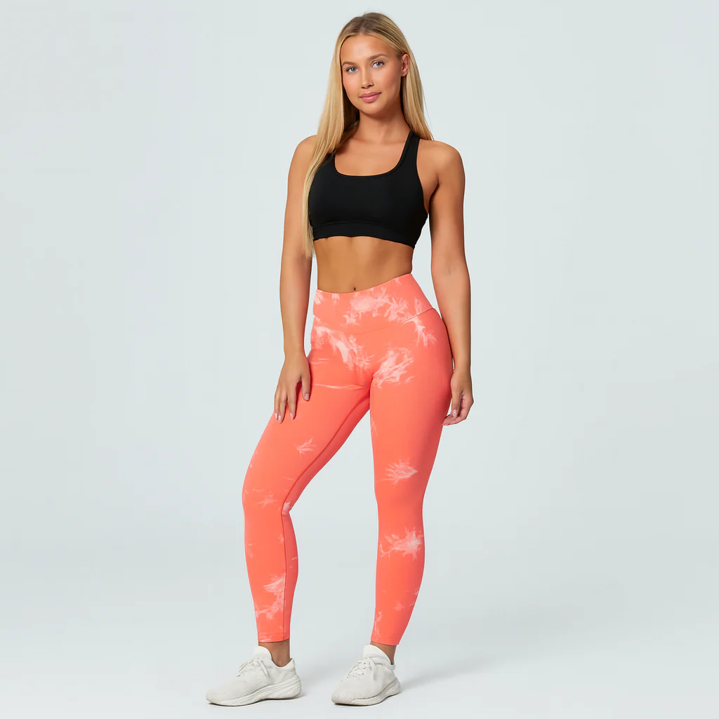 Elegante Marmor-Batik-Yoga-Leggings – Stylische und sportliche Activewear für Damen - Image 3