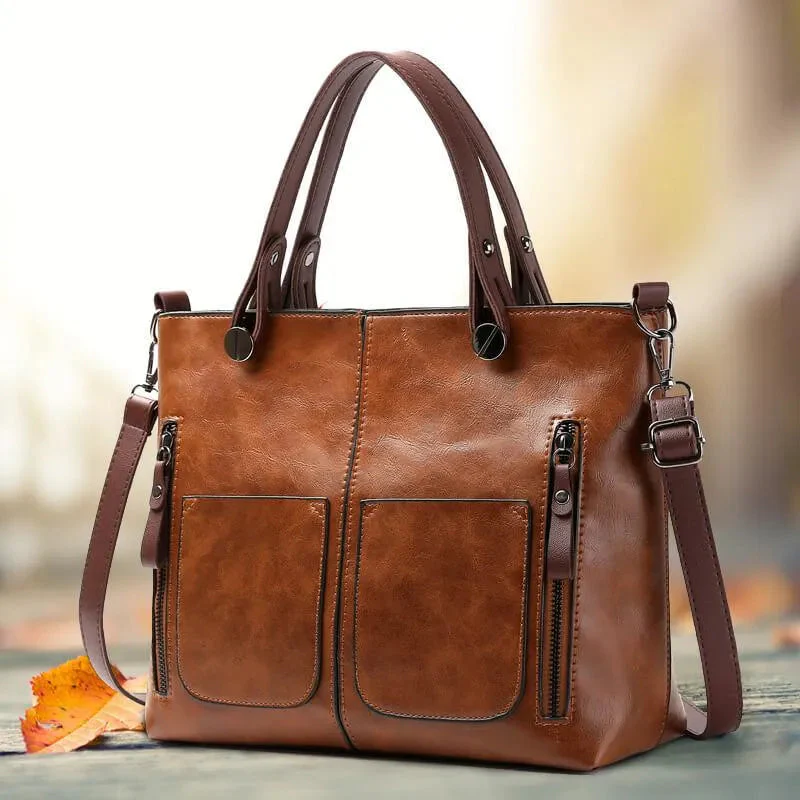 Elegante Vintage-Handtasche für Damen aus strapazierfähigem Stoff