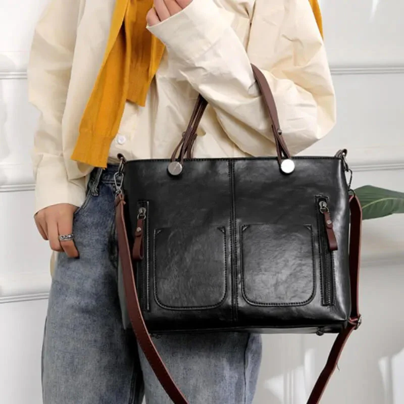 Elegante Vintage-Handtasche für Damen aus strapazierfähigem Stoff - Image 6