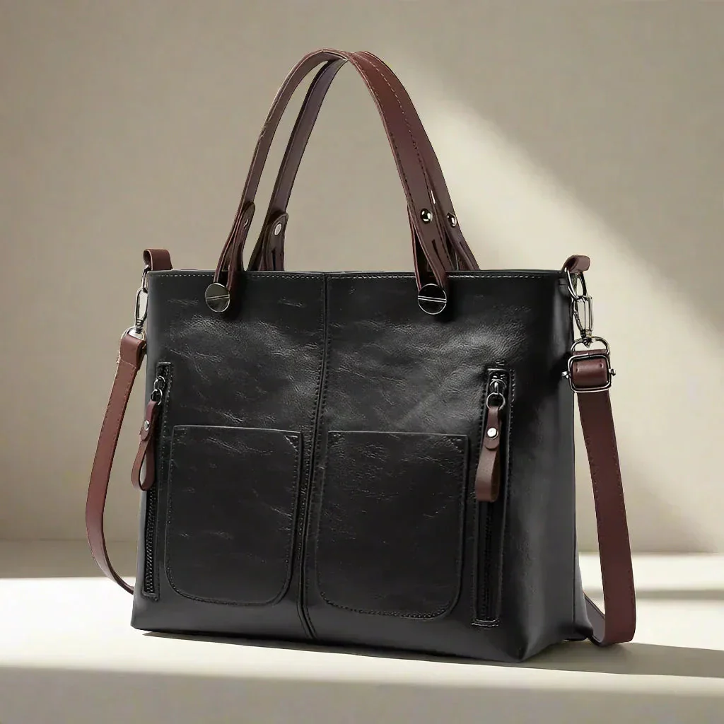 Elegante Vintage-Handtasche für Damen aus strapazierfähigem Stoff - Image 8