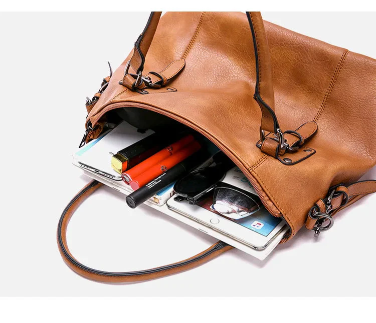 Elegante Vintage-Handtasche für Damen, weiches Material, großes Fassungsvermögen - Image 4