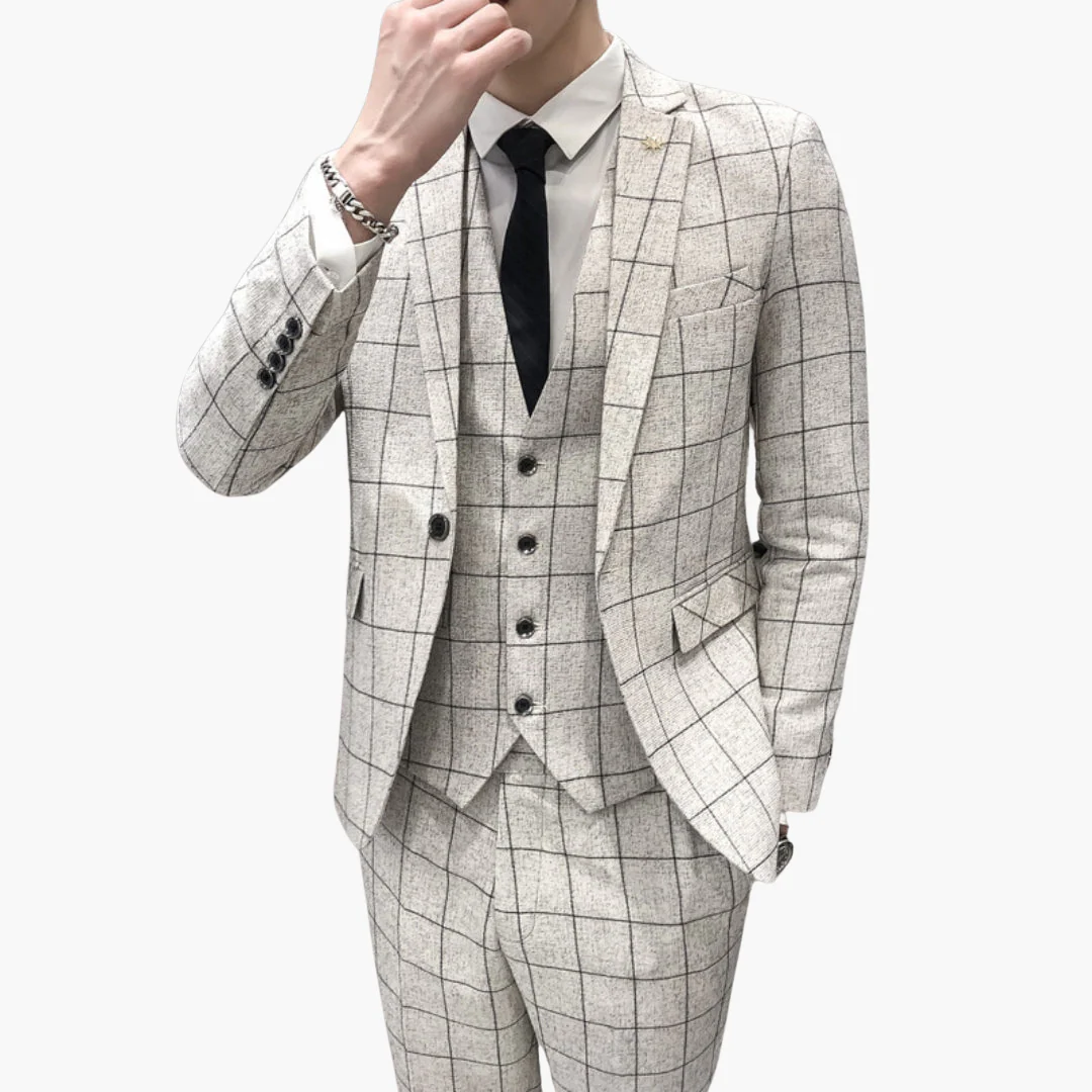Eleganter Anzug - Herren 3-teilig für Hochzeit & Events