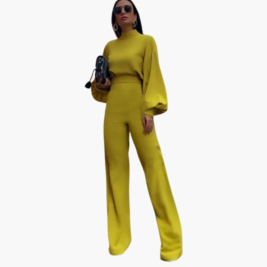 Eleganter Damen Jumpsuit - Bequemer Stil mit halbem Kragen - Image 7