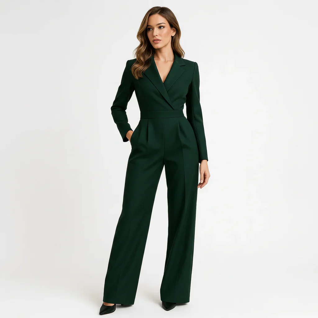 Bettina | Damen Eleganter Jumpsuit V-Ausschnitt Weite Beine – Jumpsuit Elegant 2026 - Image 6