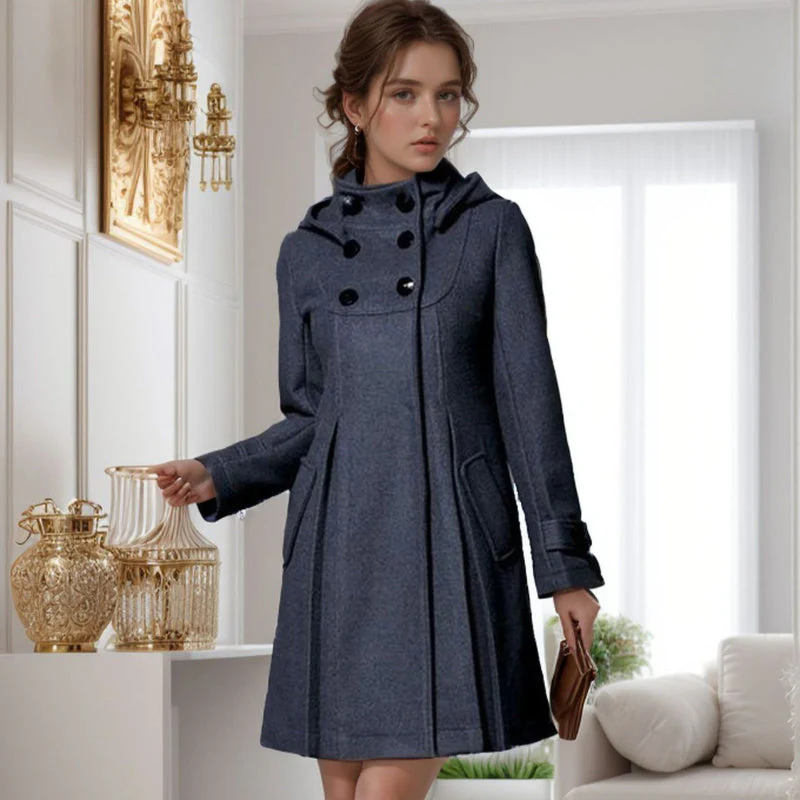 Eleganter Damen-Wintermantel mit Seitentaschen – stilvoller Schnitt für jeden Anlass - Image 3
