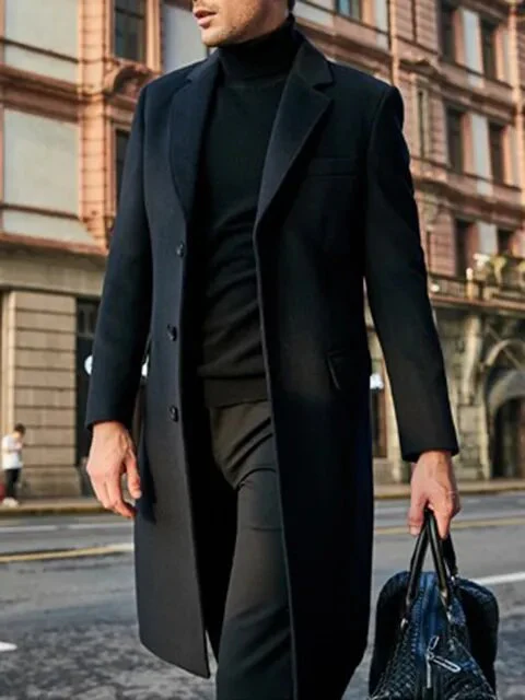 Eleganter einreihiger Trenchcoat für Herren - Image 7