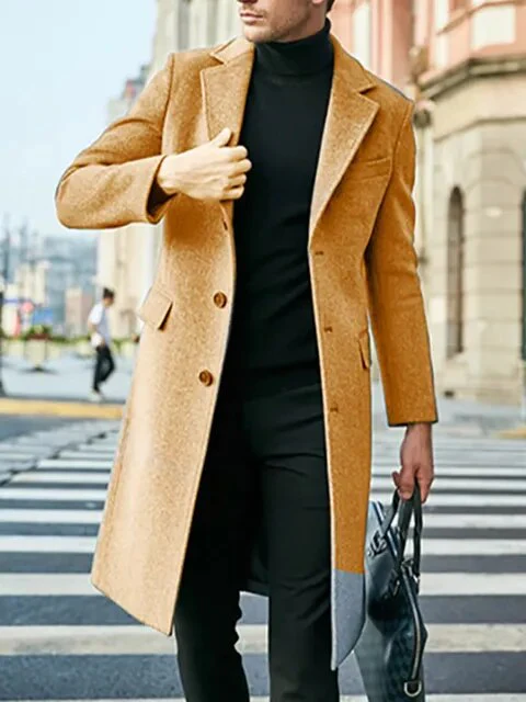 Eleganter einreihiger Trenchcoat für Herren - Image 9