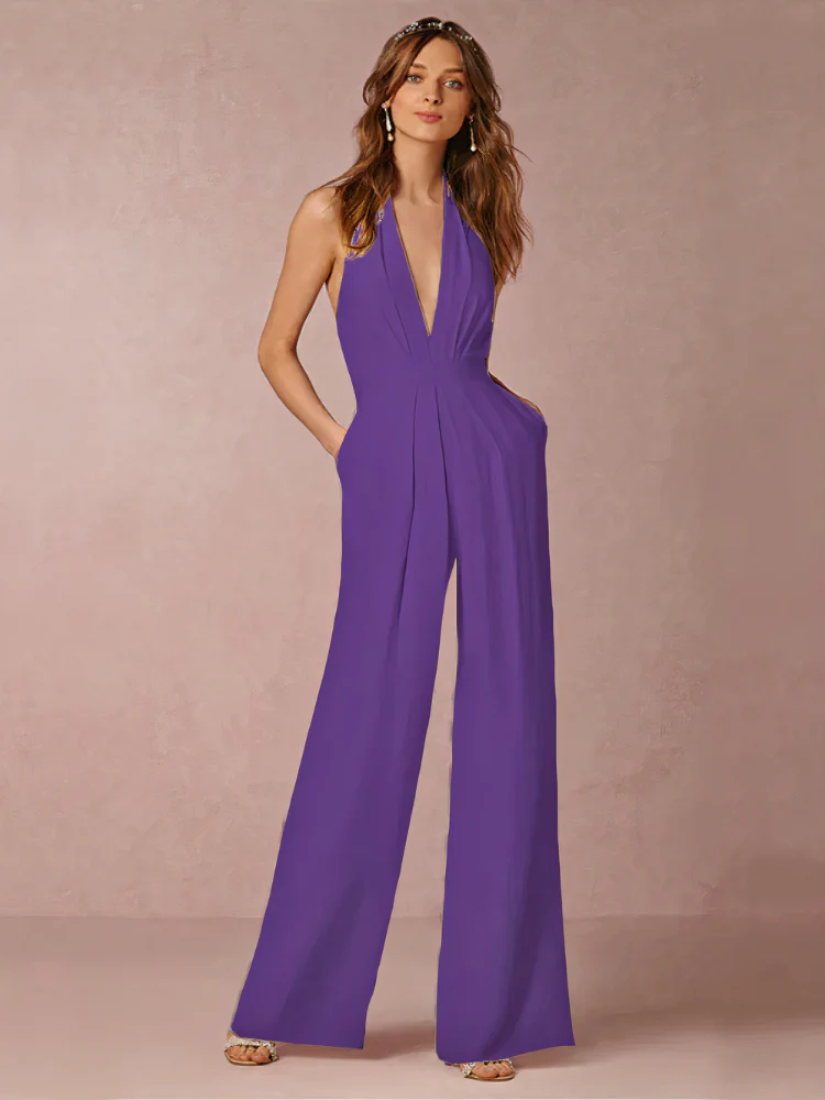Eleganter Halter-Jumpsuit für Damen | Hochzeitsgäste - Image 4