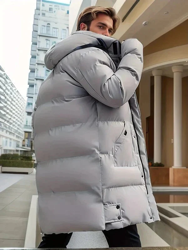 Eleganter Herrenparka – warm und stilvoll für Wintertage – feine Wattierung