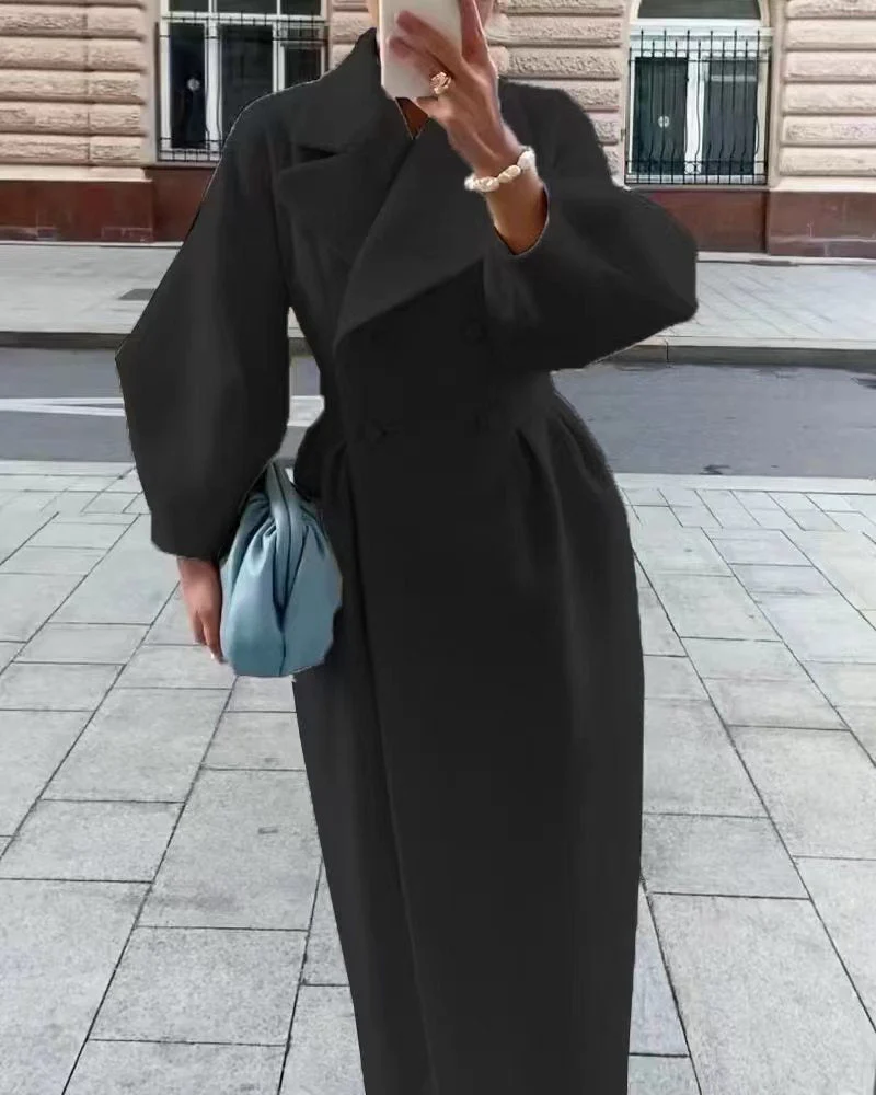 Eleganter Langer Trenchcoat für Damen | Reverskragen - Image 3