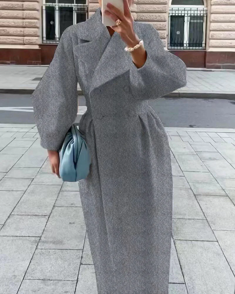 Eleganter Langer Trenchcoat für Damen | Reverskragen - Image 7