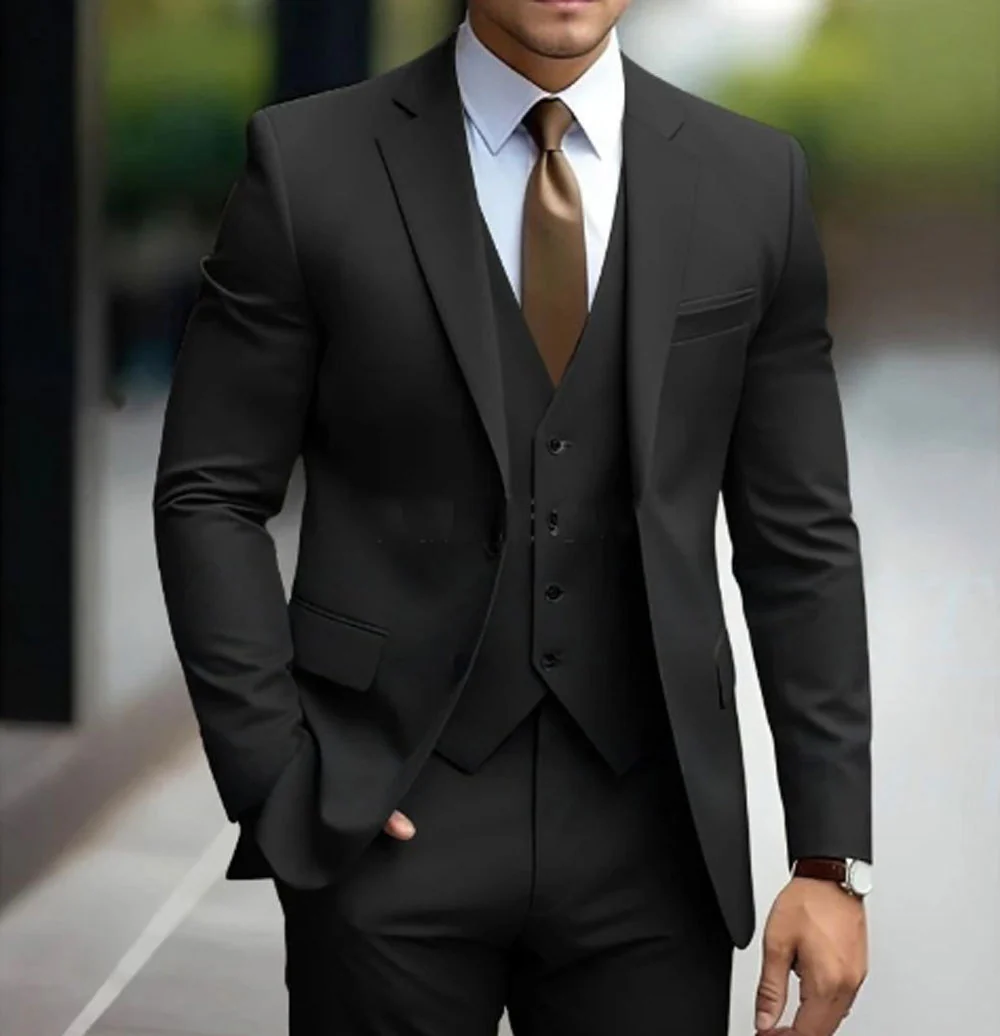 Eleganter Slim Fit Hochzeitsgastanzug für Herren | Jacke, Weste und Hose - Image 2