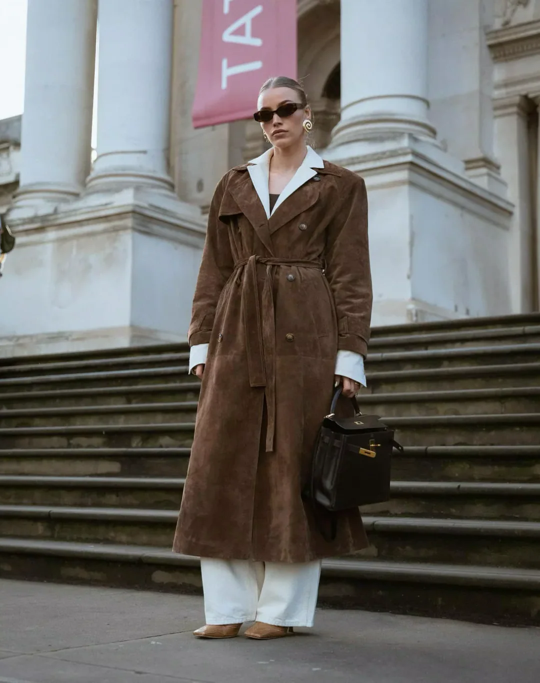 Eleganter Vintage-Mantel für Damen | Lang